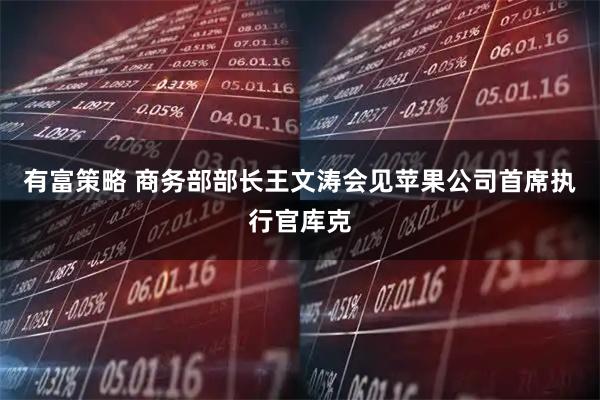 有富策略 商务部部长王文涛会见苹果公司首席执行官库克