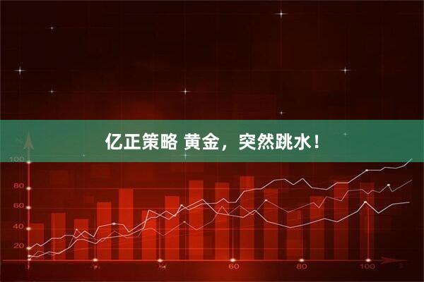 亿正策略 黄金，突然跳水！