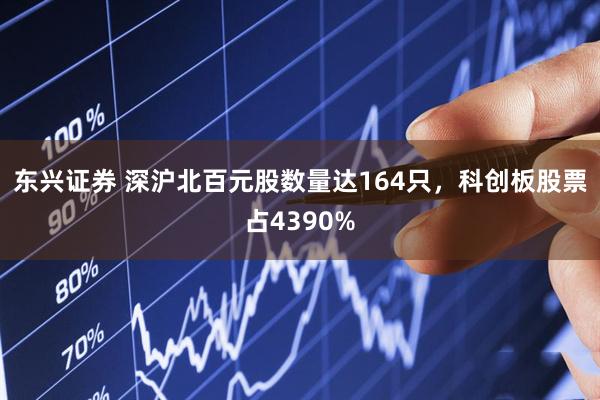 东兴证券 深沪北百元股数量达164只，科创板股票占4390%