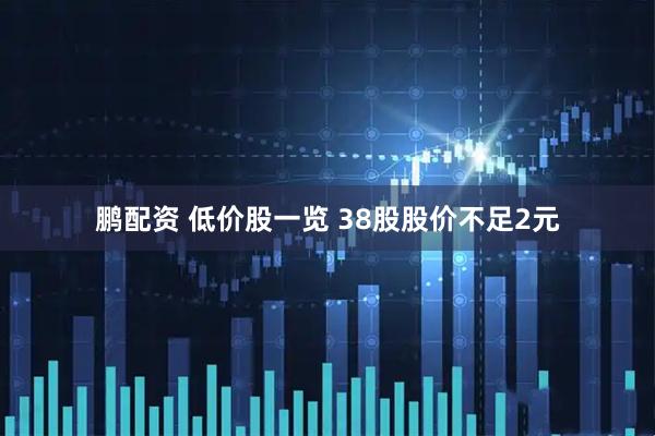鹏配资 低价股一览 38股股价不足2元