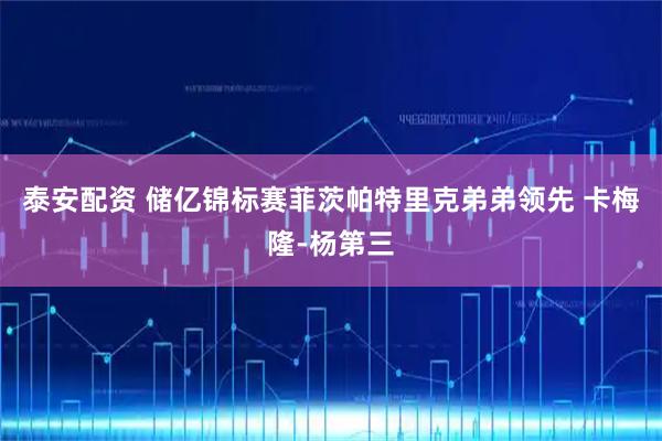 泰安配资 储亿锦标赛菲茨帕特里克弟弟领先 卡梅隆-杨第三